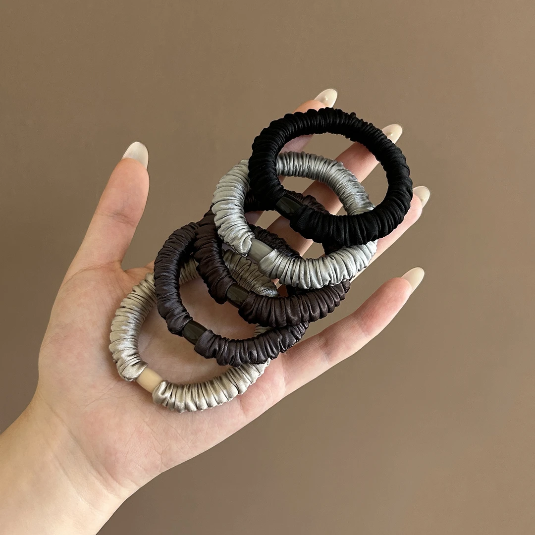 高级感洋气时尚马尾小肠头绳小橡皮筋发圈女扎头发绳头饰皮套不勒