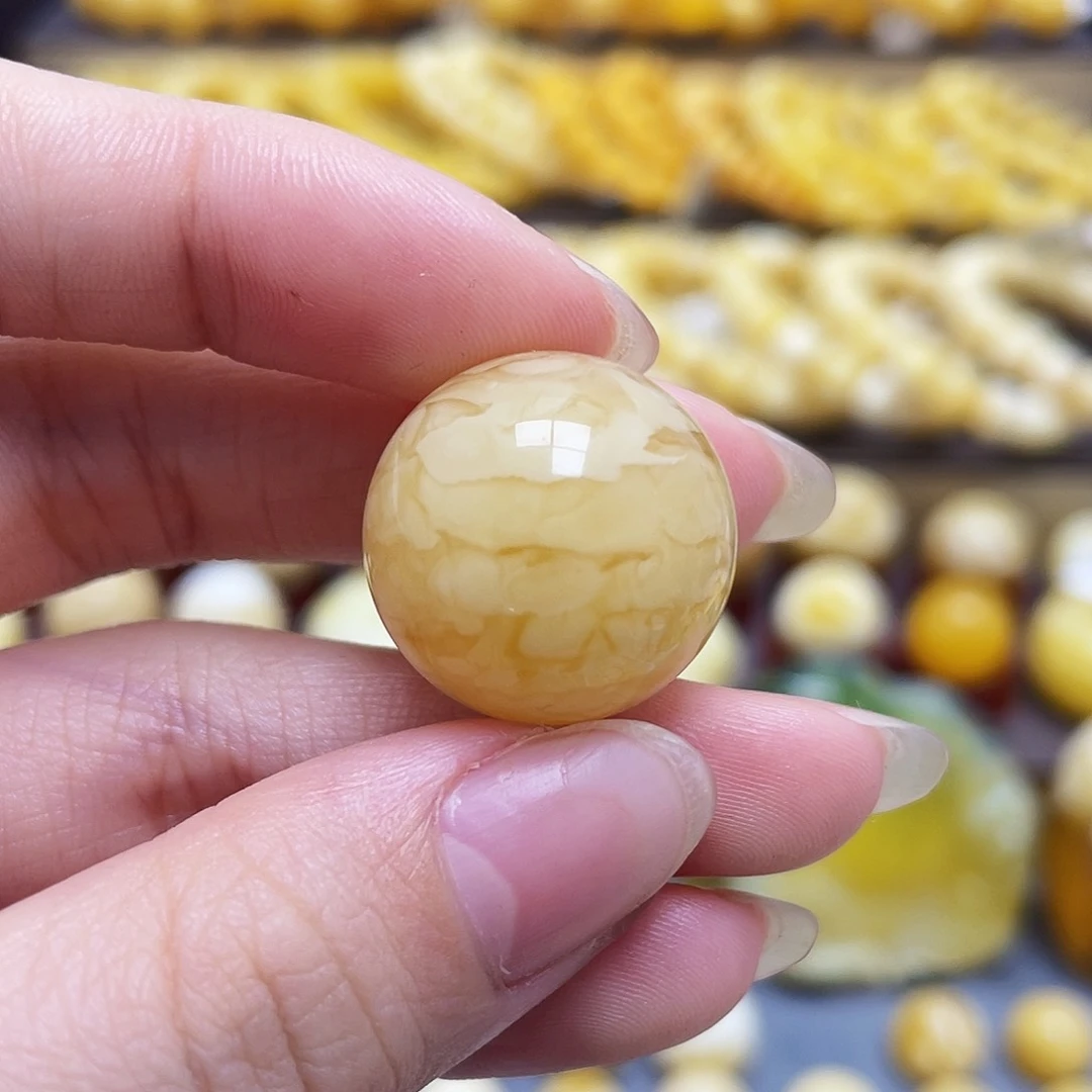 未镶嵌琥珀裸石可***奇蜜蜡圆珠20.6mm