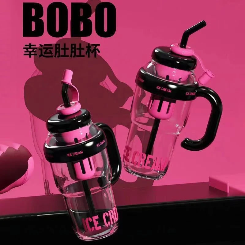 夏季新款韩版创意高颜值冰霸杯大容量幸运肚肚杯时尚喝水杯高能感