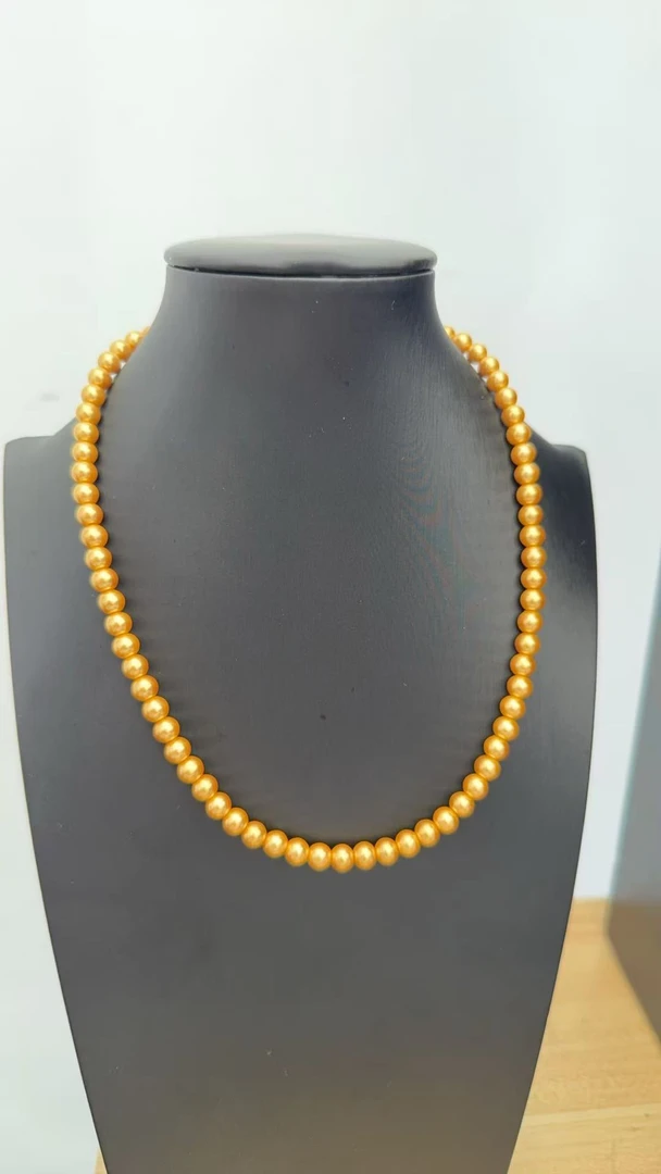 Z78精美时尚美人珠链（约6mm项链+手链~金），多样性发货