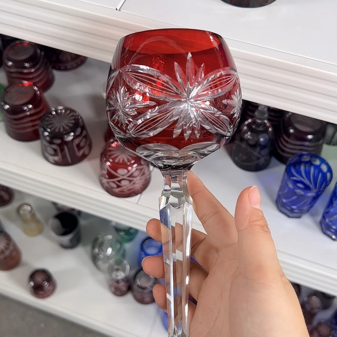 水晶玻璃高脚款微瑕一个