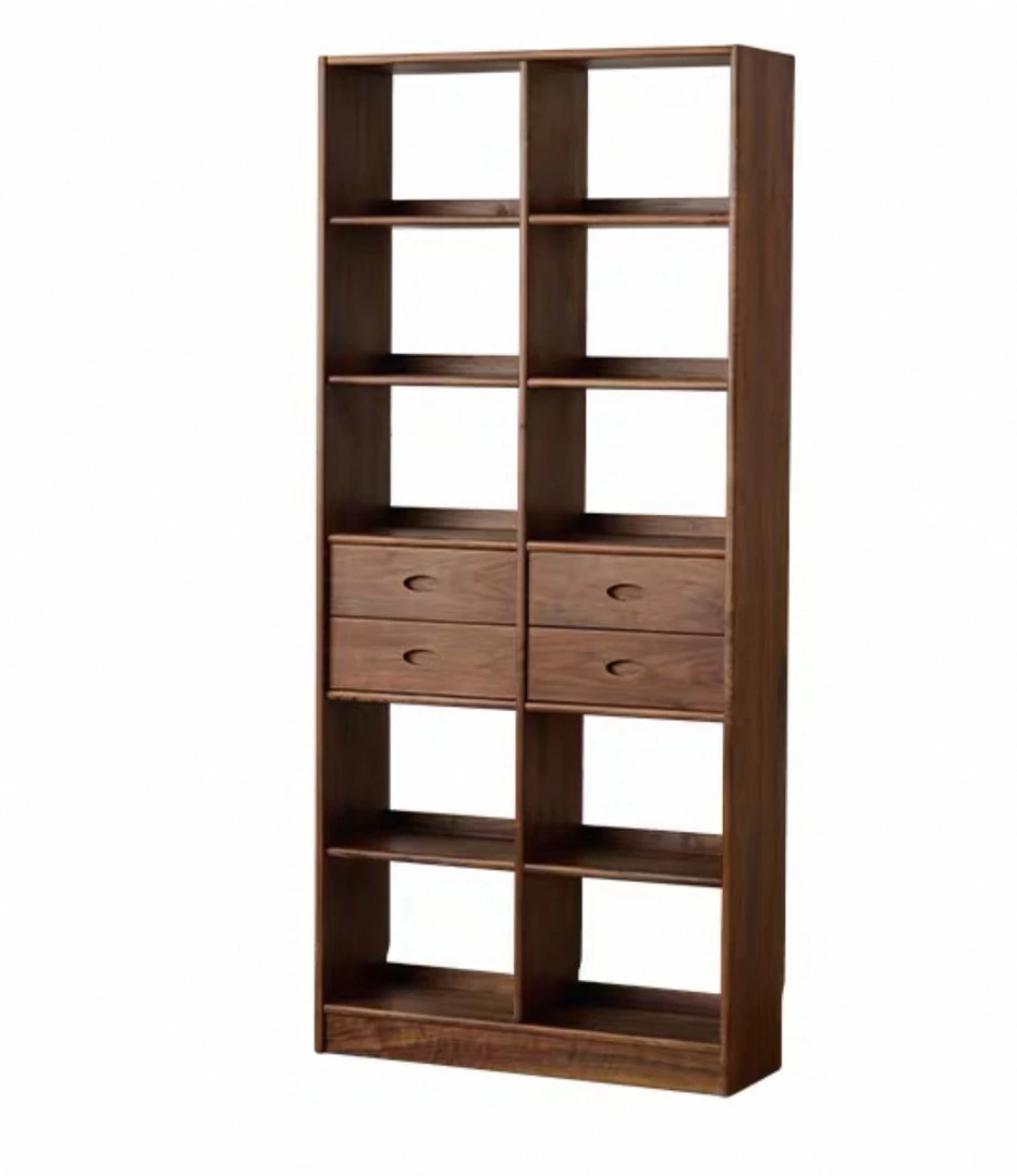 屿木良作北美黑胡桃木书柜