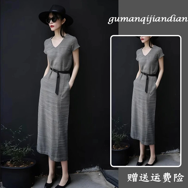 法式灰色连衣裙2025新款上流社会轻奢高级感轻奢小个子洋气女套装