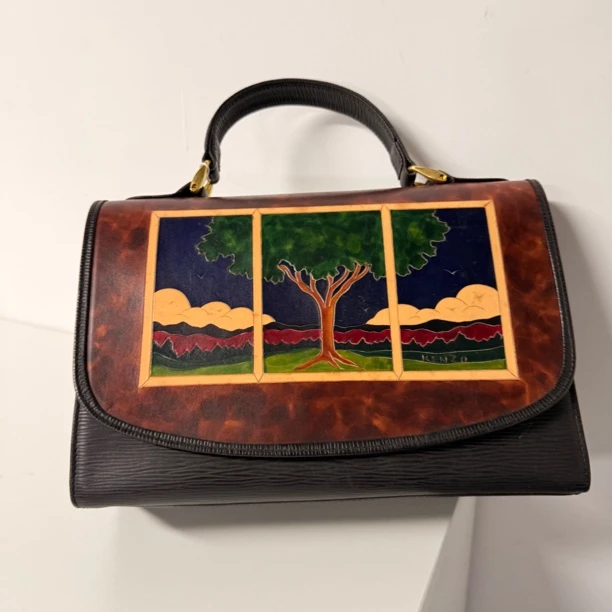 90新 KENZO/肯佐 【六六中古】孤品复古手提包te6975尺寸27*18*8