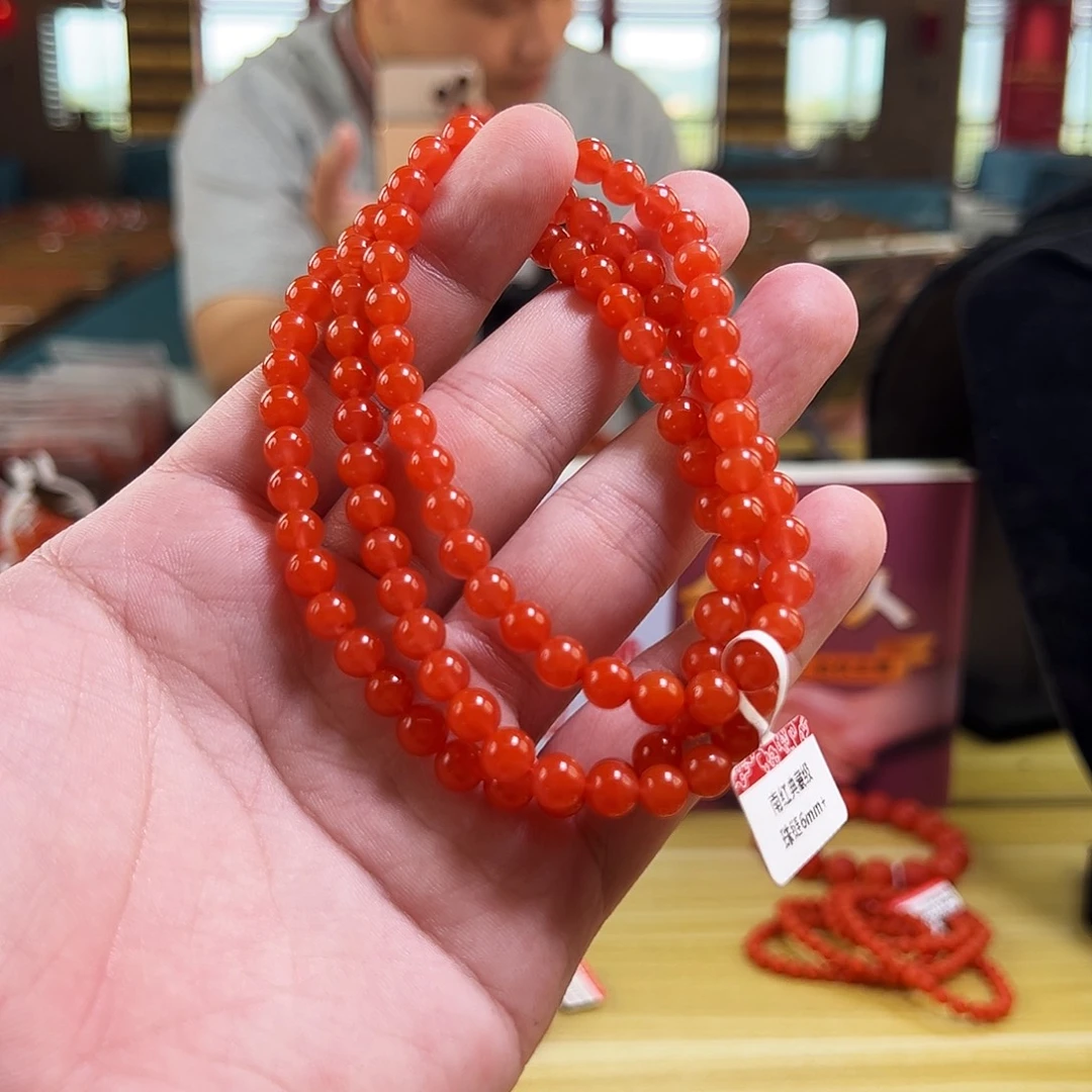 南红玛瑙未镶嵌手链