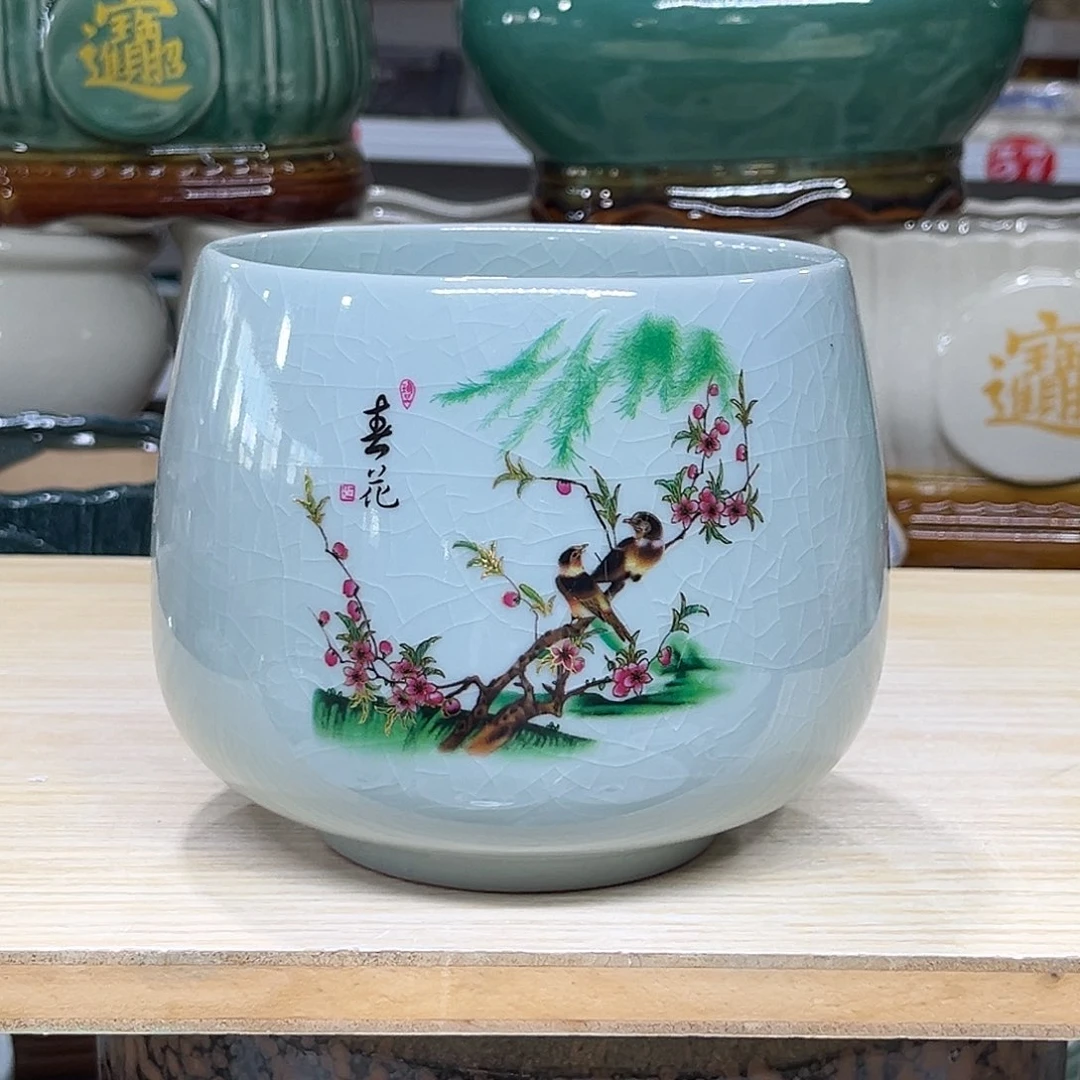 陶瓷绿植多肉微瑕花盆口径12*12无孔