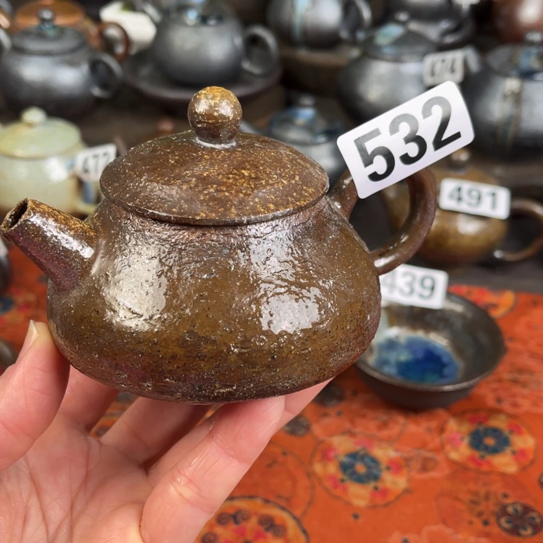 柴烧茶器主人杯杯柴烧