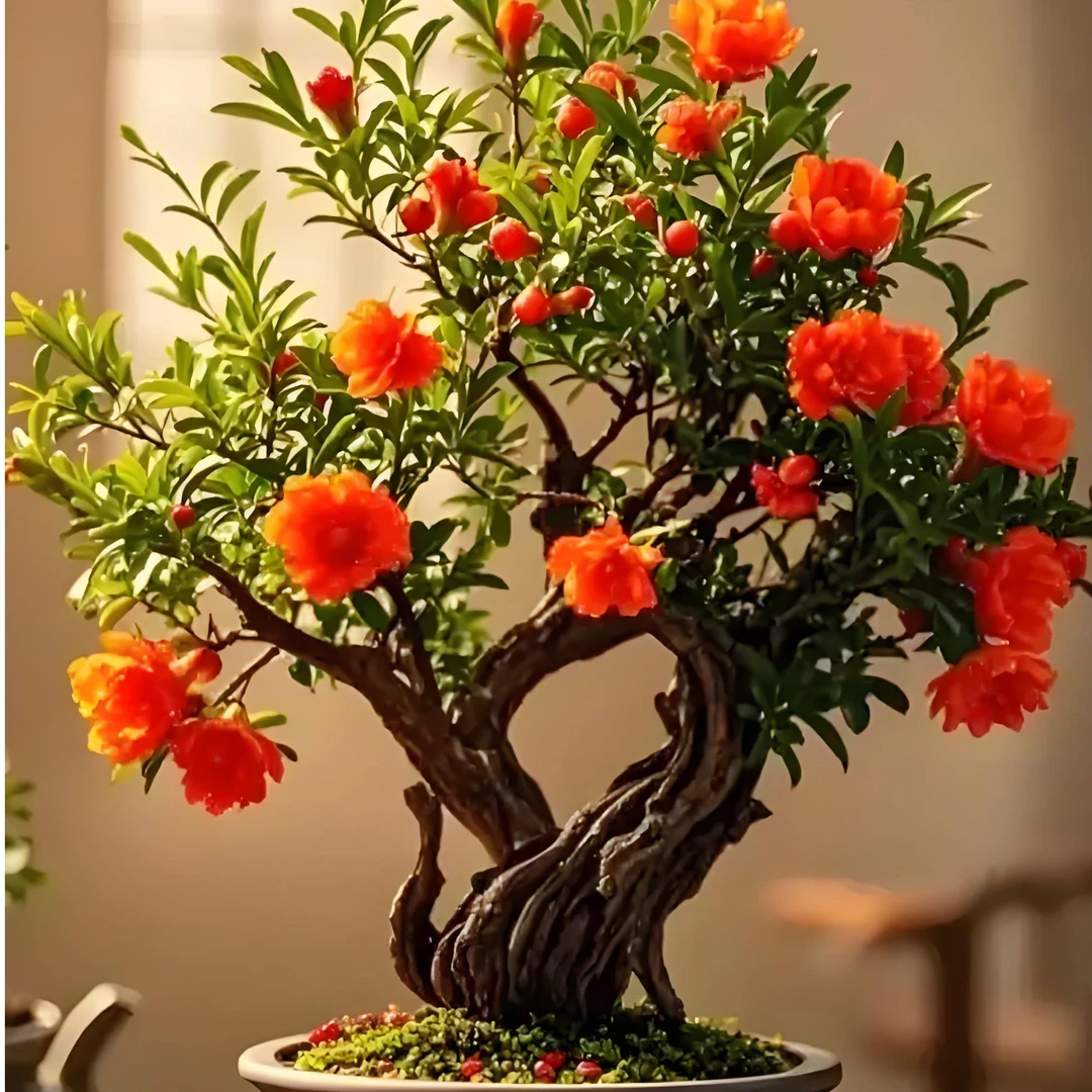 荥阳石榴树盆景老桩根部发芽南北方种植精品