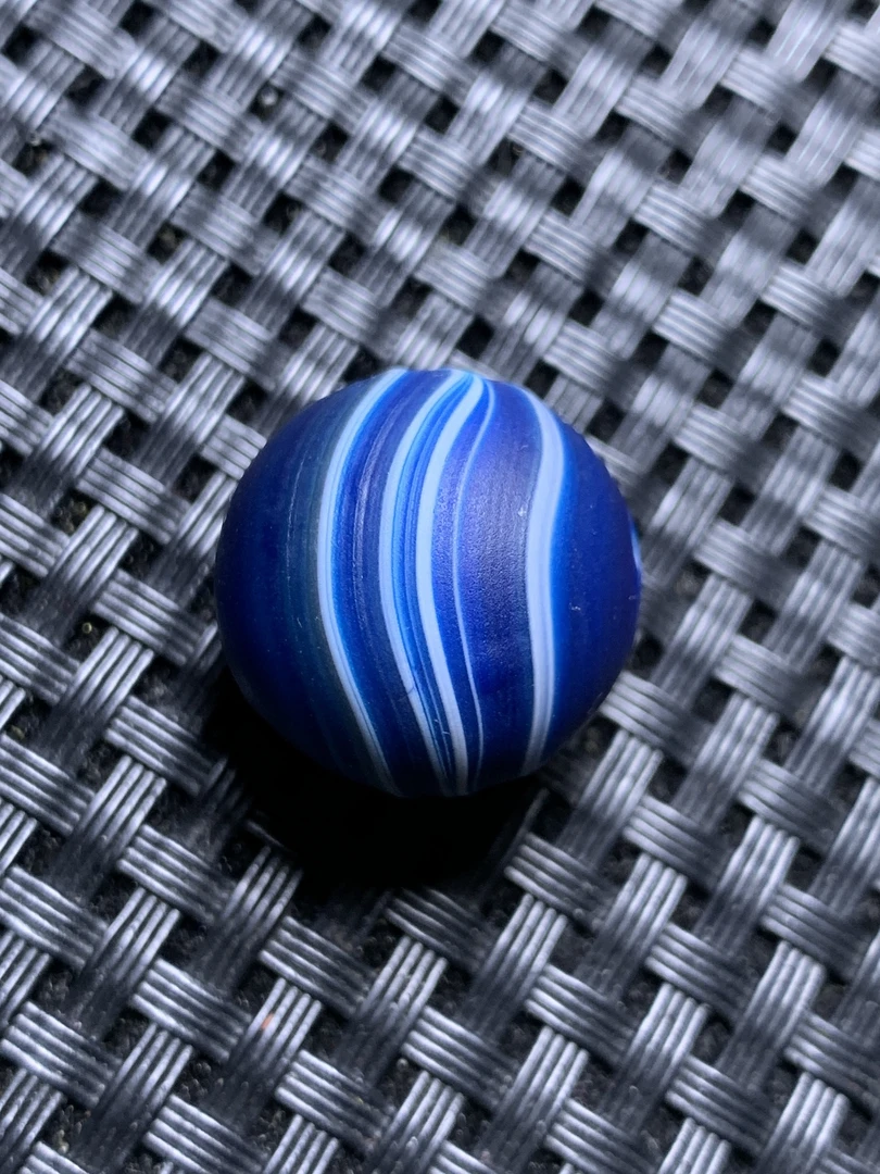 蓝沁药师珠文玩古珠。尺寸20mm