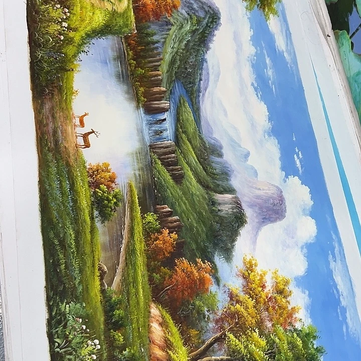油画恭喜嘻嘻仔仔细细