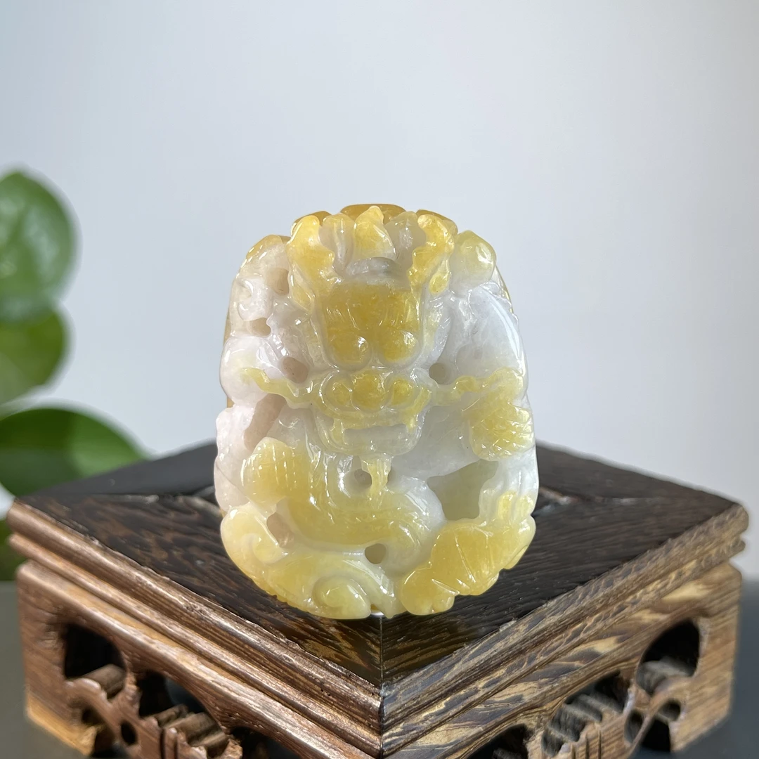 JCB03-84 天然翡翠缅甸A货 龙牌