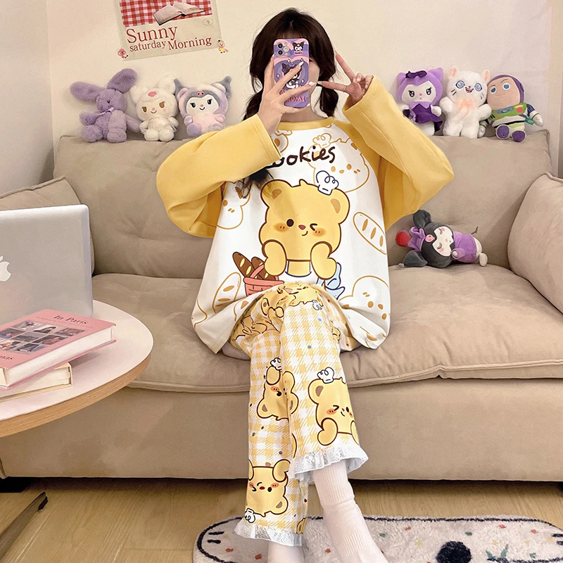 春秋新款女童睡衣2025儿童纯棉套装中大童女孩洋气长袖亲子家居服