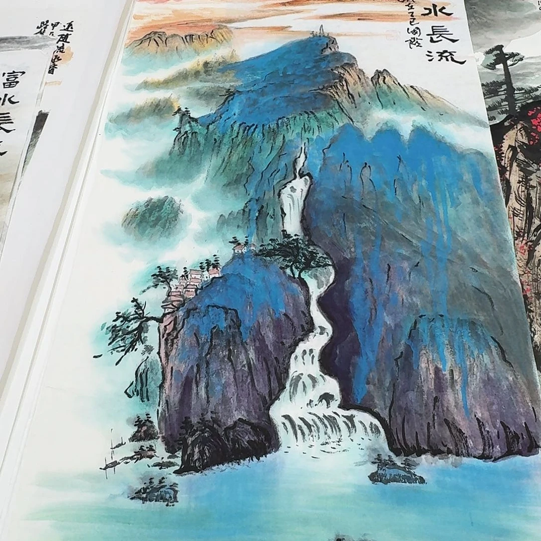 国画三尺整纸手绘