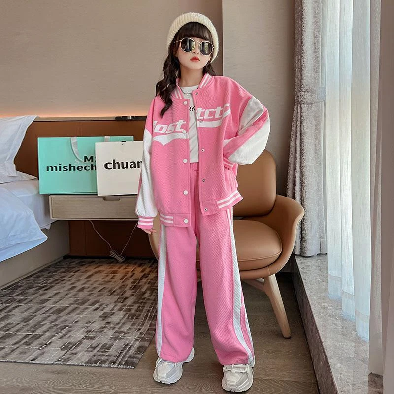 女童春秋款休闲套装洋气新款儿童服装时髦中大童宽松秋季两件套潮