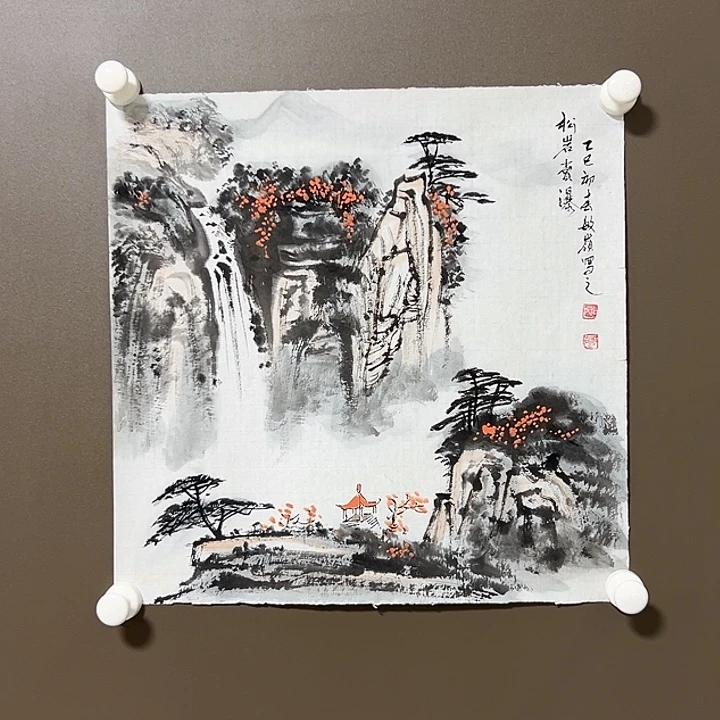国画徐敏岭  手绘原创