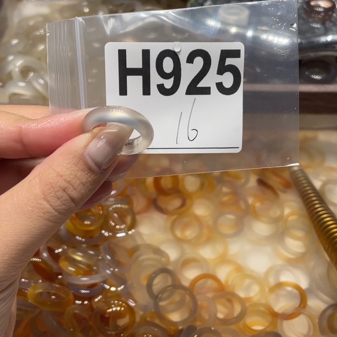 玛瑙/玉髓未镶嵌戒指925