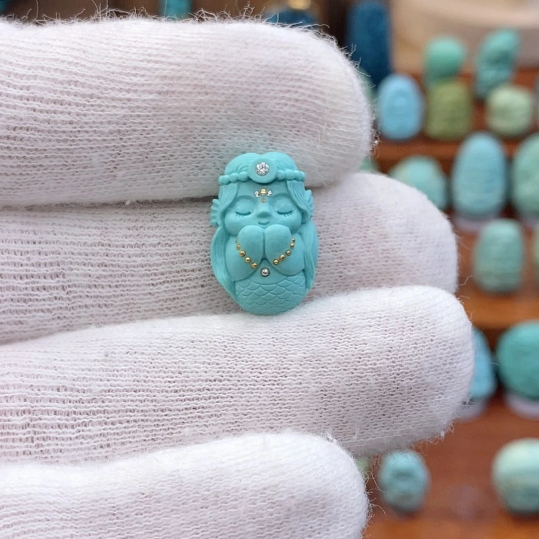 未镶嵌绿松石珠宝奇石许*～