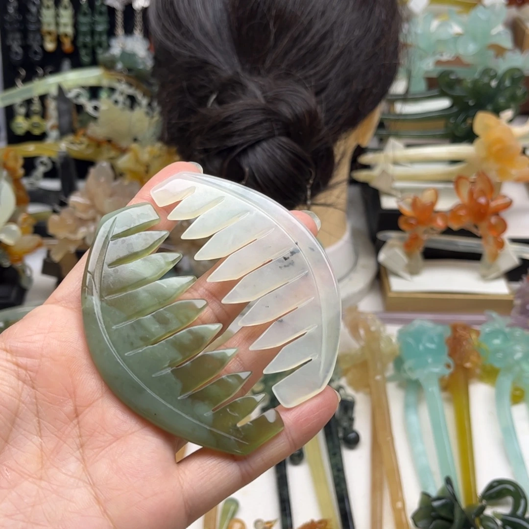蛇纹石玉合金发簪