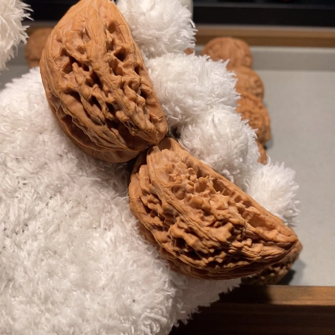 核桃把件61全品大沽石半壁