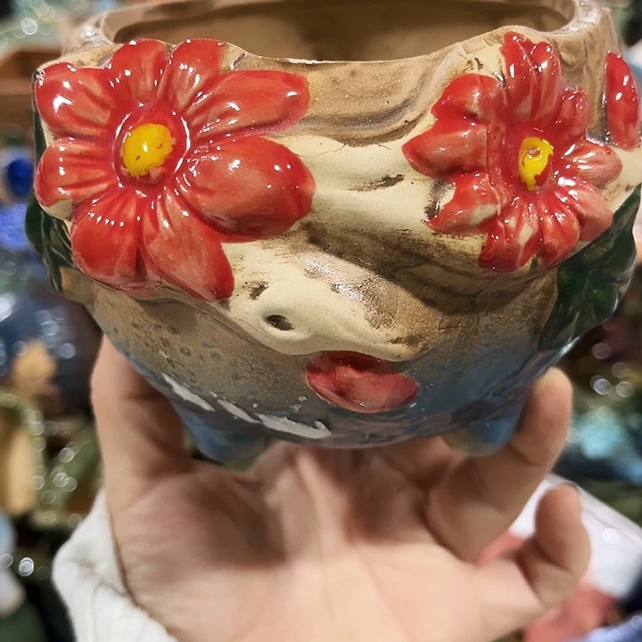 瓷片花盆多肉植物花盆