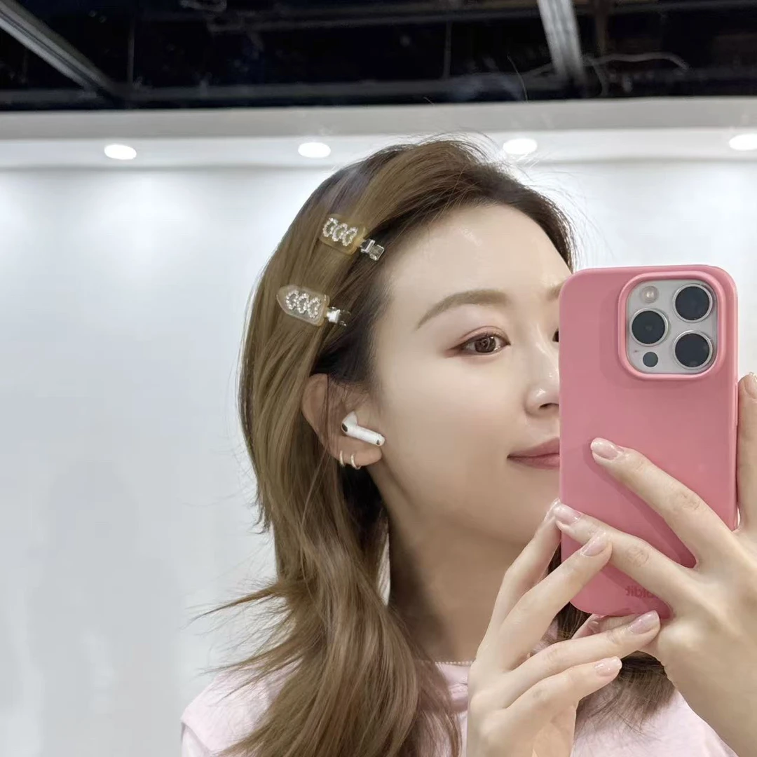 自制款爱心醋酸发夹