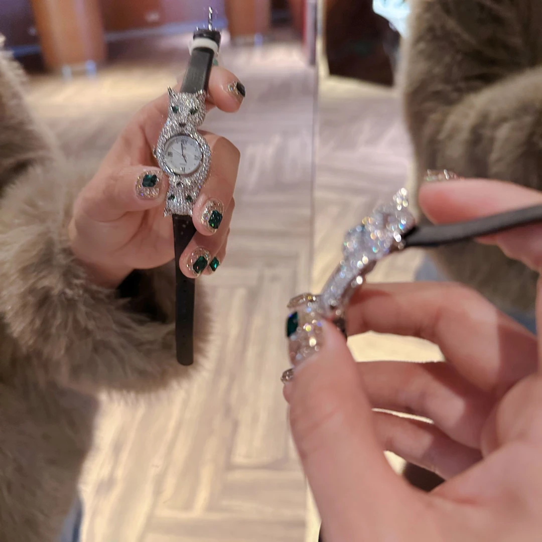 【双头豹子】手表手工气质网红轻奢时尚可爱百搭甜美