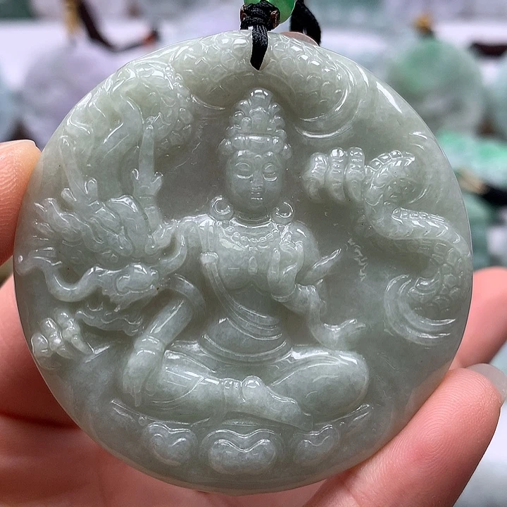 翡翠未镶嵌颈饰玉龙观音福利