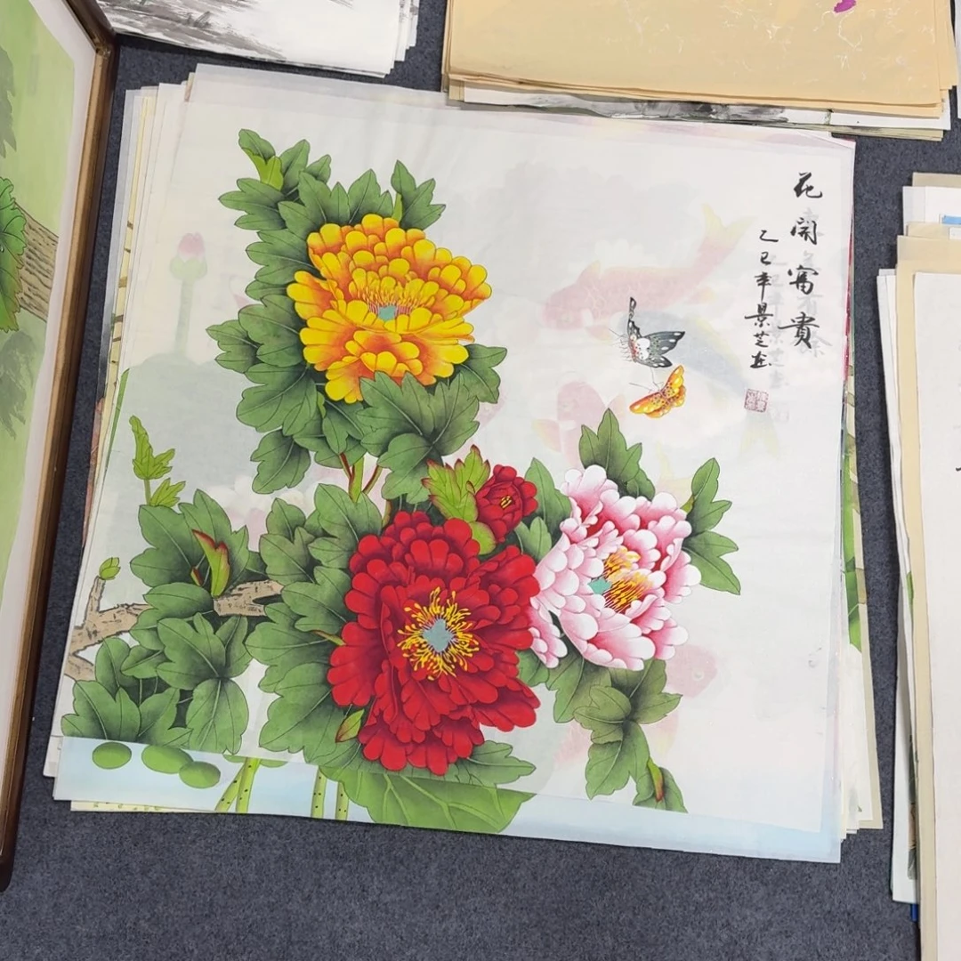 国画68×68工笔手绘画画画