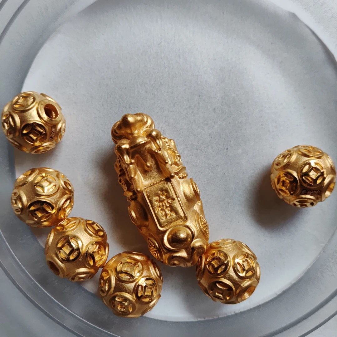 金元宝足金999貔貅珠子首饰