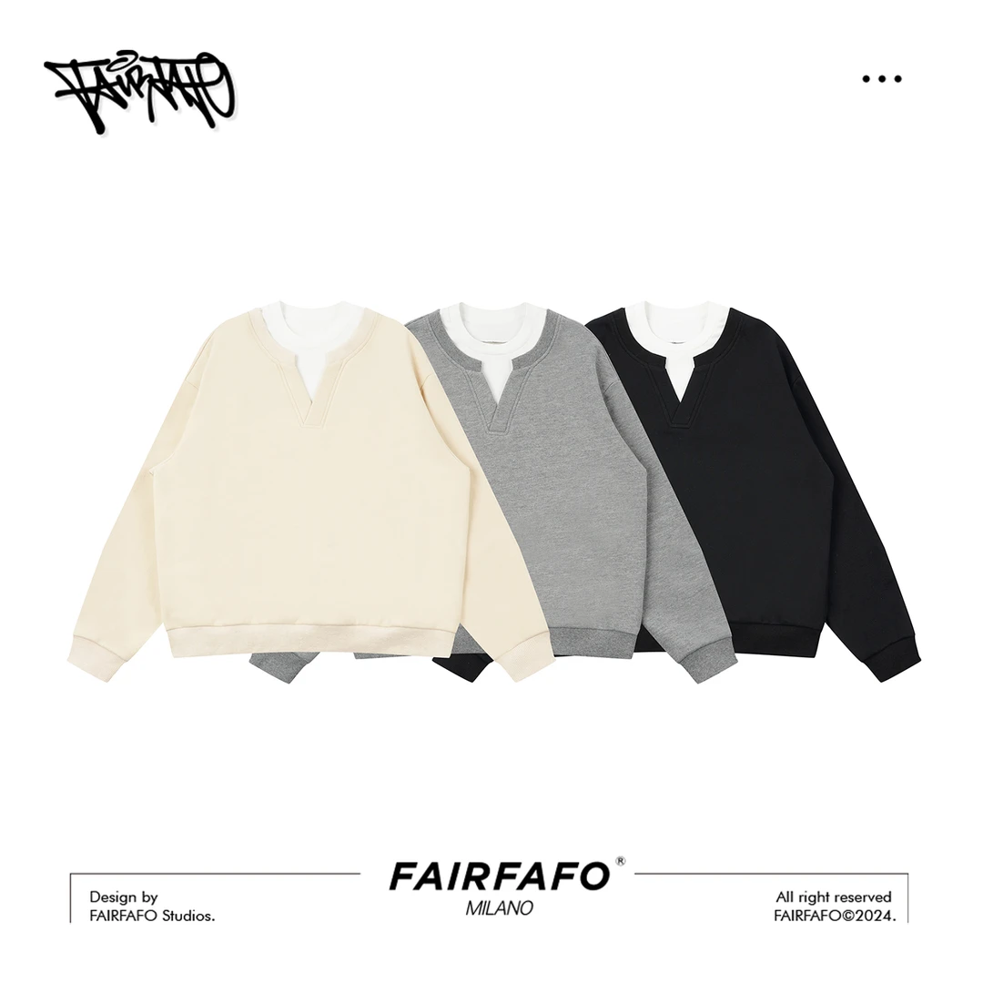 林肉肉【假两件圆领卫衣】WYCL4B226