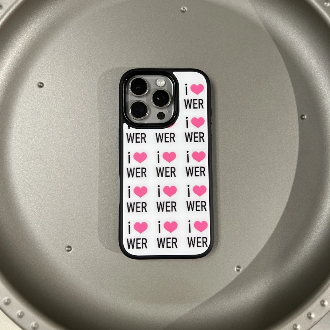 SALADtheWER“i love wer”黑边全包手机保护套手机壳