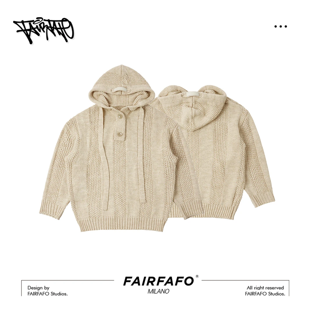 【编织连帽毛衣】AAMY59416秋冬新款韩系舒适宽松显瘦慵懒感毛衣