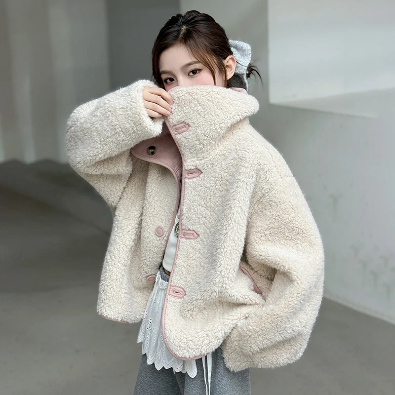 女童冬装外套2025秋冬新款大童洋气加厚儿童两面穿小香风时髦上衣