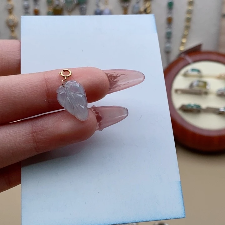 翡翠吊坠(不含链)18K金镶嵌脆***丸1111