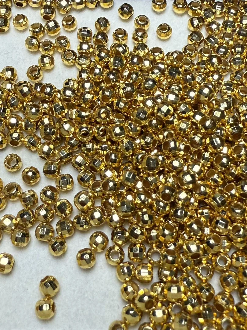 3mm 蹦迪镭射珠单颗隔珠 18kdiy配珠