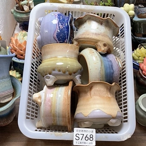 紫砂花盆768微瑕品口径7到8左右