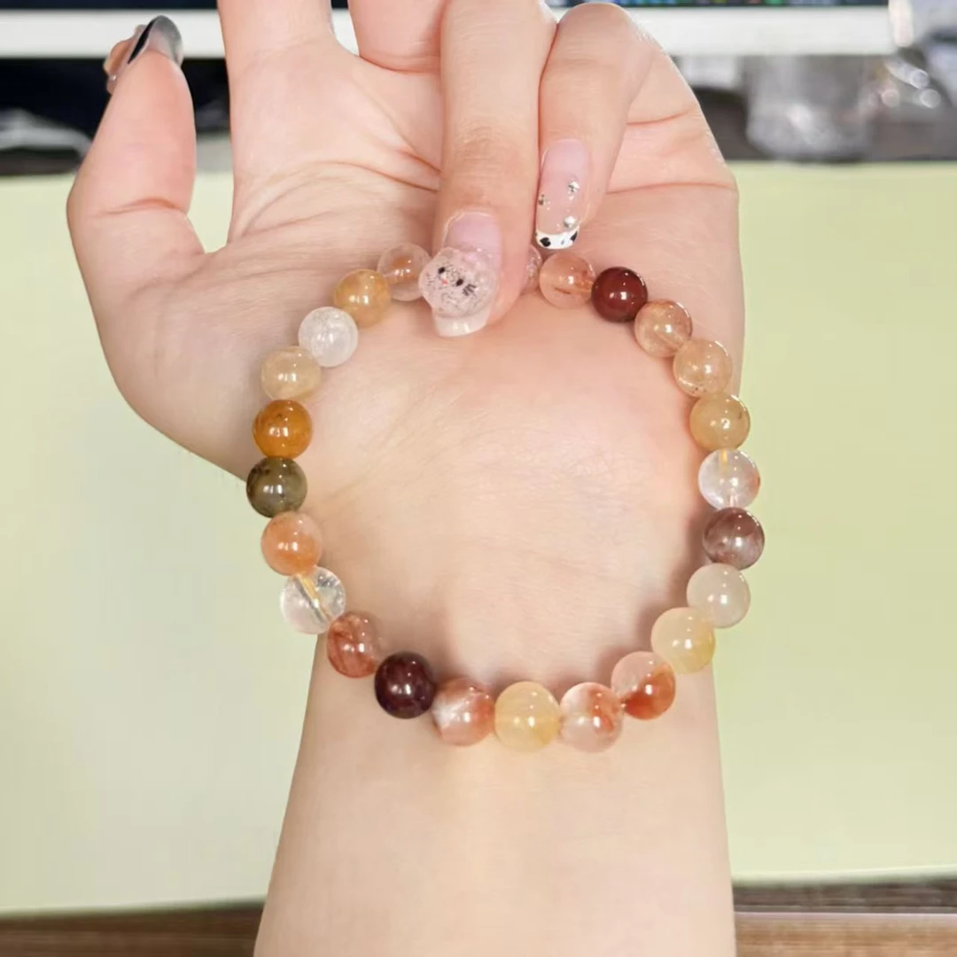 彩兔毛水晶8m10m-柠檬爱水晶天然彩兔毛水晶手串DIY