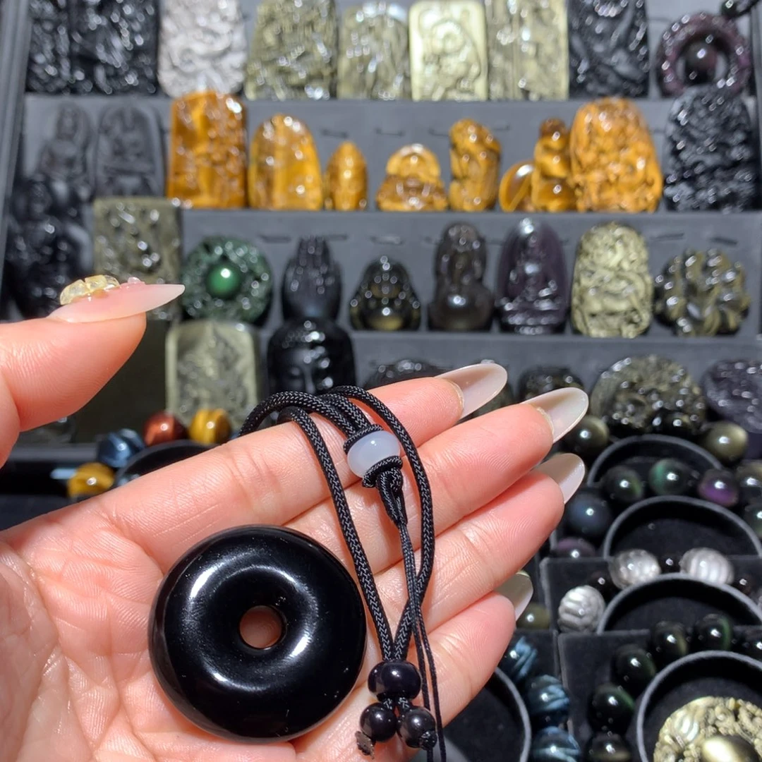 黑曜岩吊坠(赠链)未镶嵌?****Z