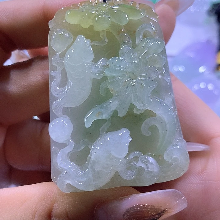 翡翠未镶嵌颈饰天然翡翠A货吊坠