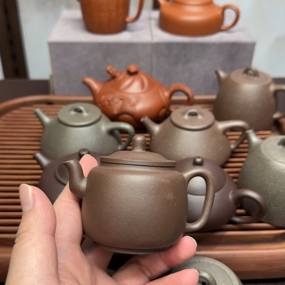 茶壶紫砂老天青墨林壶 瑕疵品不退不换