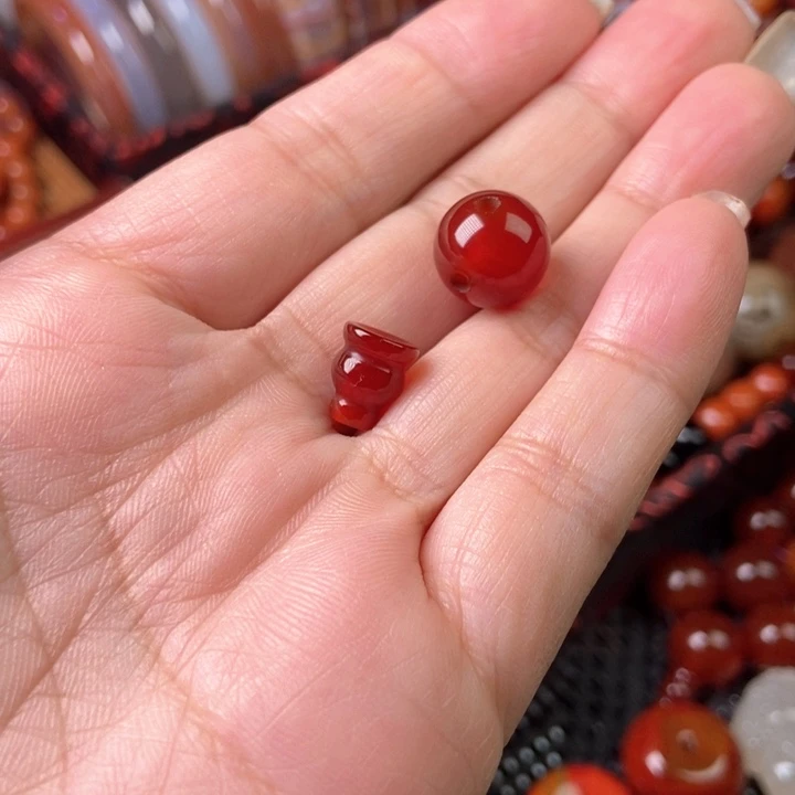 玛瑙/玉髓珠宝半成品未镶嵌12mm三通