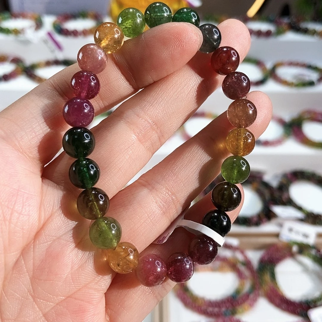 碧玺手链未镶嵌G2148素圈颜色微差