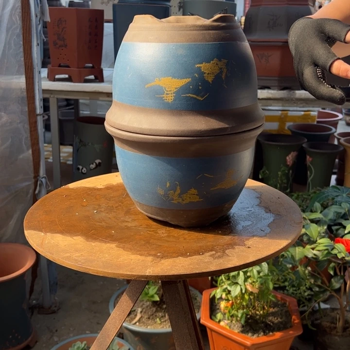 宜兴紫砂25+25蓝色