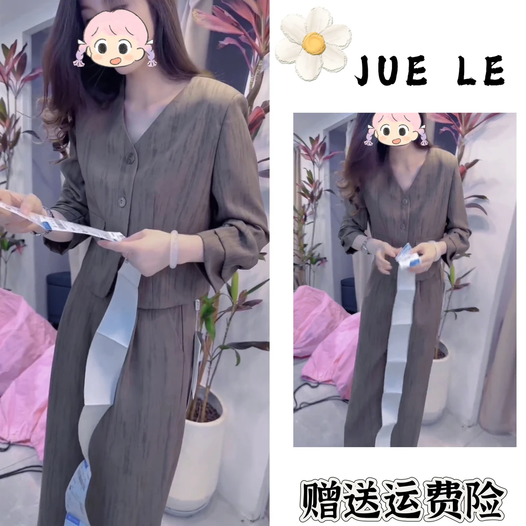 2025秋季新款时尚显瘦气质女士网红洋气两件套百搭款L11081