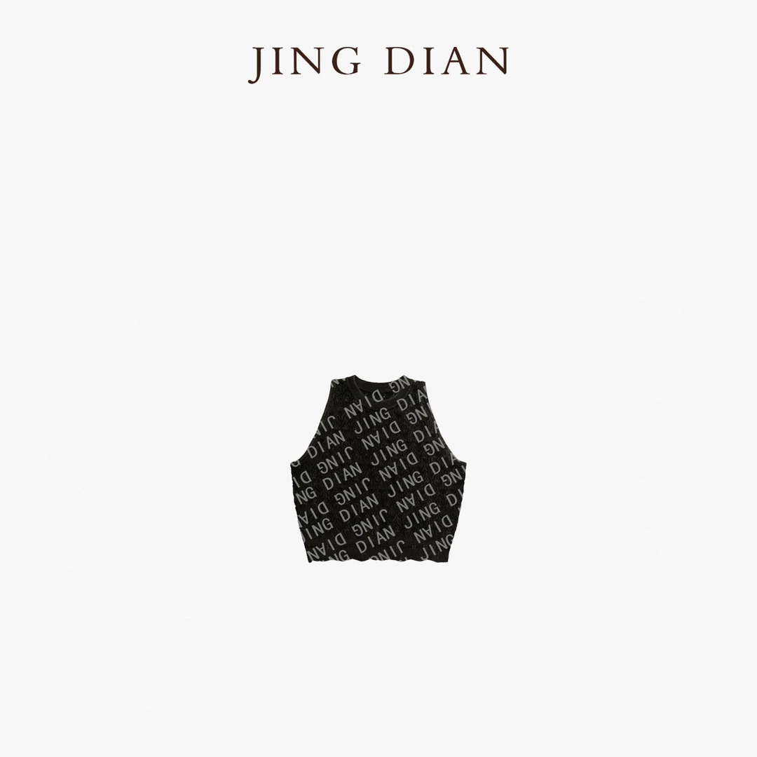 【JING DIAN】天天自留款黑色三亚出游款背心