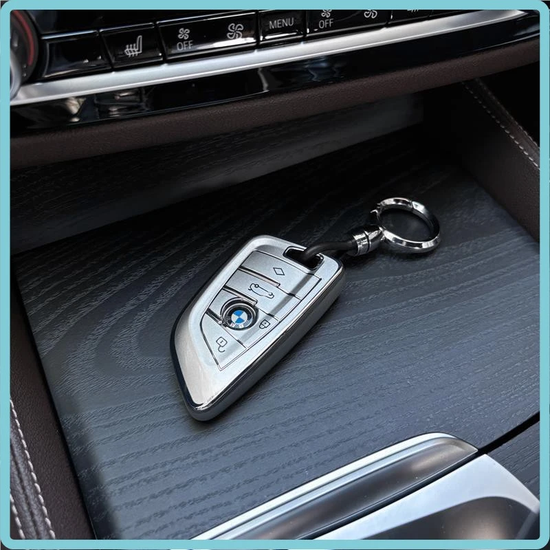 适用24款宝马3系钥匙套325li超薄x3男士5系530li银色硅胶三系五系