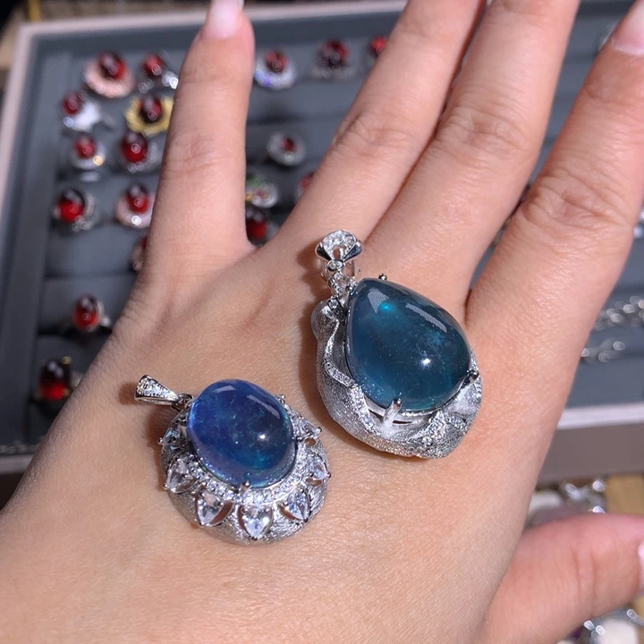【闪购商品】水晶戒指银S925镶嵌蝶*戒指