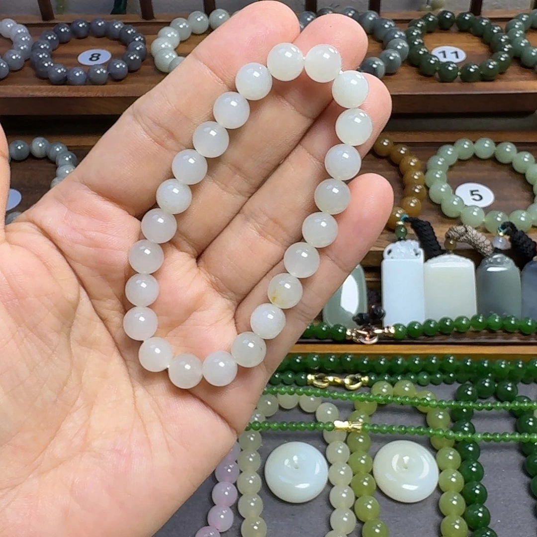 ****拙未镶嵌手链和田玉