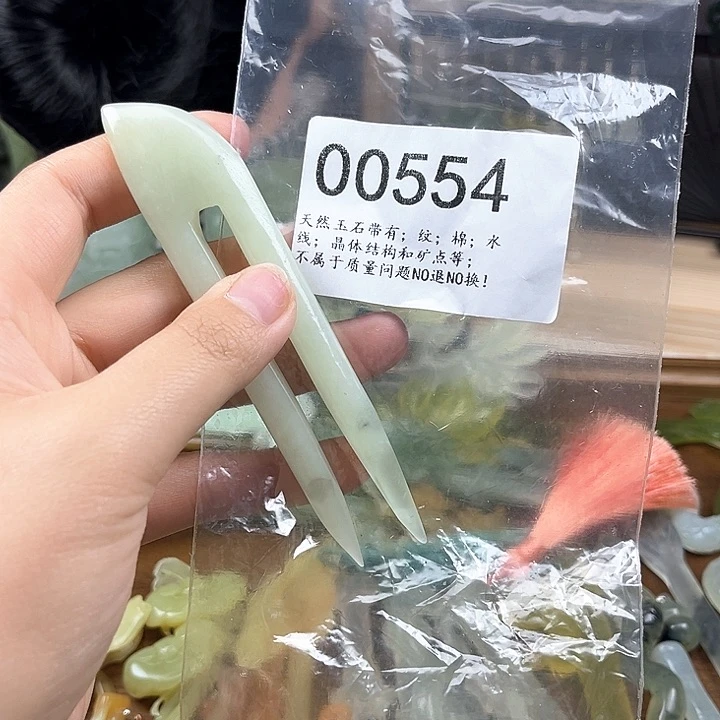 蛇纹石玉发簪合金