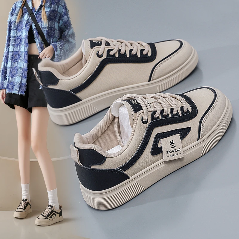 休闲鞋女款2025爆款百搭板鞋新款透气运动板鞋春秋时尚软底平底鞋